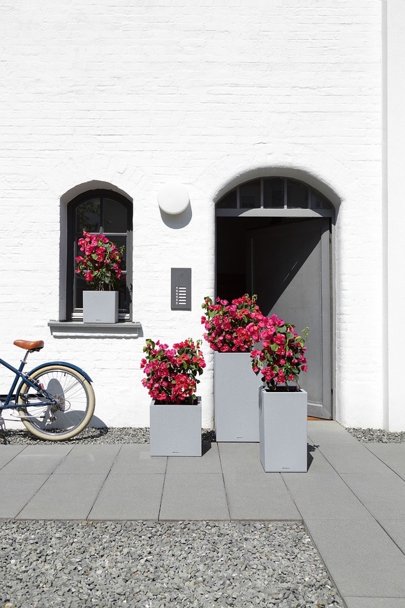 Canto Stone Kolumna, elegancka donica z nawadnianiem, szara, wym.56x30cm