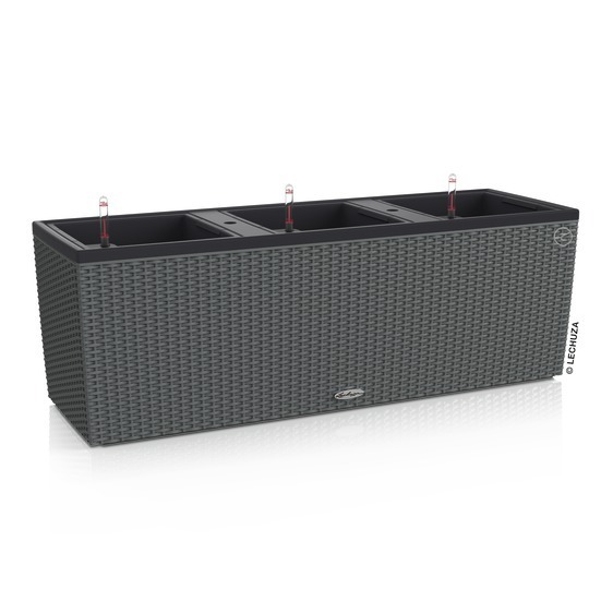 Trio Cottage, donica z nawadnianiem, rattan, granit, dł.130cm