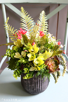 atrakcyjna kompozycja sukulenty, Monterra Villeto, wys.37cm