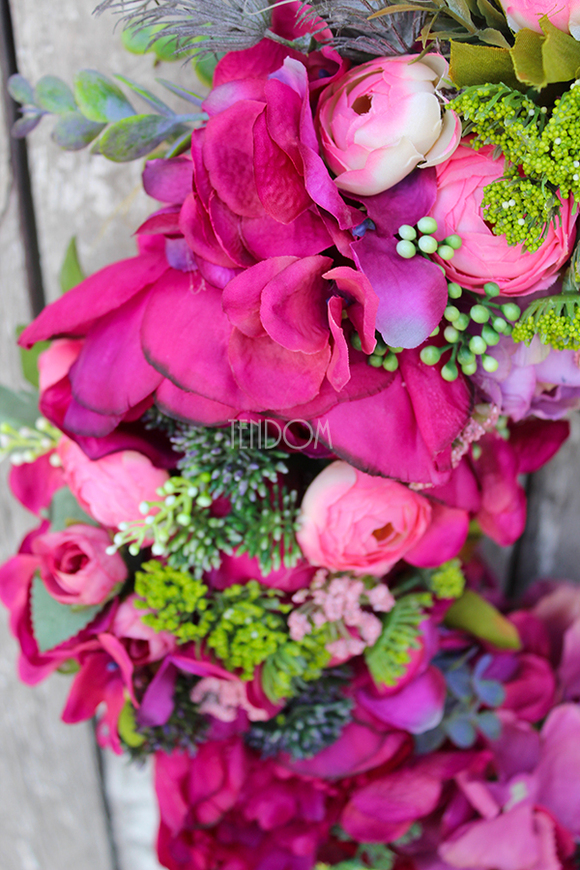 Fuksja Big ogromny wianek na drzwi, śr.45cm 