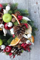 Jabuszka, świąteczny wianek / dekoracja, śr.27cm