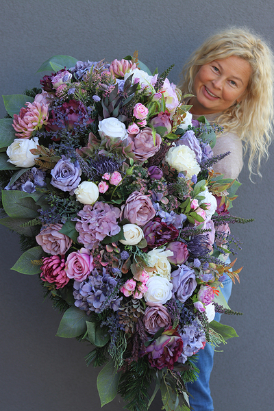 bardzo duża wiązanka nagrobna Della Extra, dł.115cm