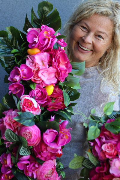 Jalona, girlanda kwiatowa z mango, dł.100cm  