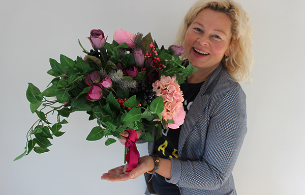 barwny bukiet Flowers, wym.55x40cm