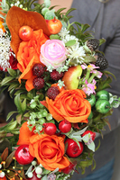 jesienny pomarańczowy wianek na drzwi Sentena, śr.32m 