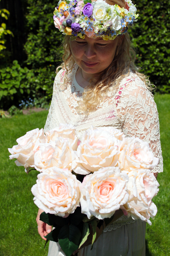 bukiet 10 szt. jasnoróżowych róż Premium, wys.70cm