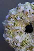 biało-kremowy wianek Biel Exclusive, śr.43cm 