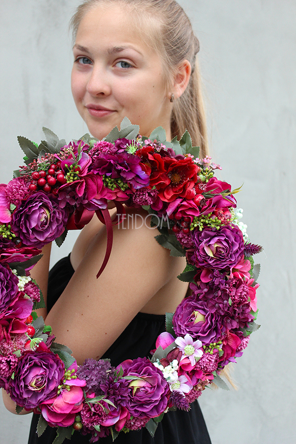 cudowny wianek na drzwi Piękno Natury, śr.38cm 