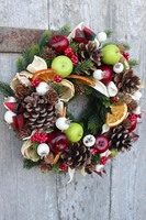 Jabuszka, świąteczny wianek / dekoracja, śr.27cm