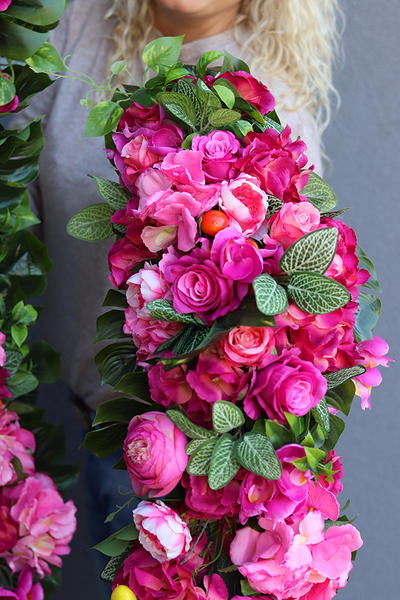 Jalona, girlanda kwiatowa z mango, dł.100cm  