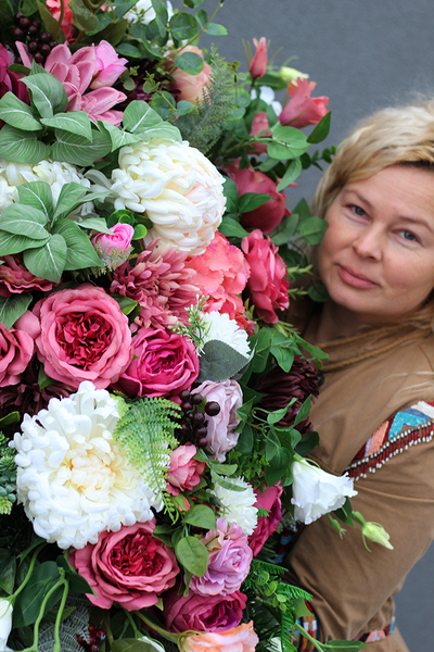 Bellona New, duża dekoracja / wiązanka nagrobna, dł.110cm