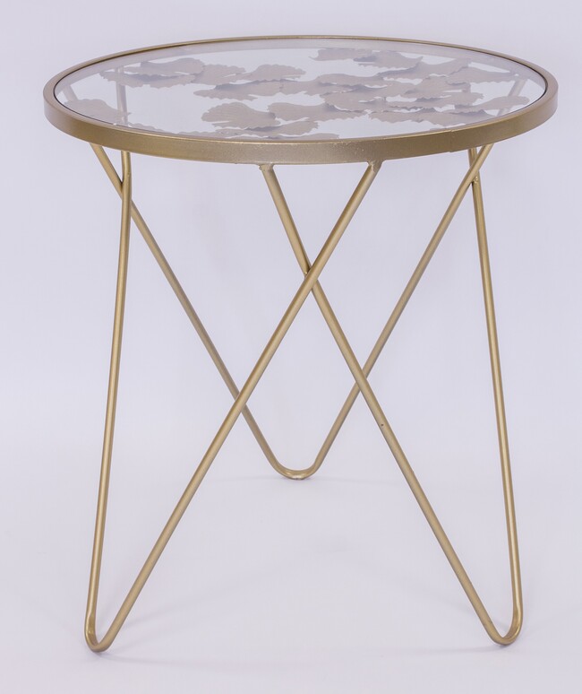 August, stolik szklany, wym. 51,5x51,5x57cm 