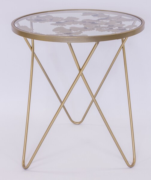 August, stolik szklany, wym. 51,5x51,5x57cm 