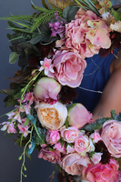 Bogactwo Natury Elegance 2, elegancki różowy wianek, śr.45cm