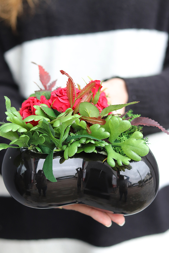 kompozycja nagrobna w kształcie serca, Miłość, wym.16x20cm