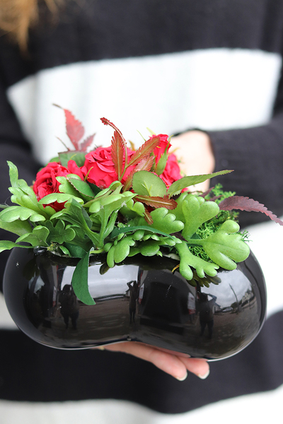 kompozycja nagrobna w kształcie serca, Miłość, wym.16x20cm