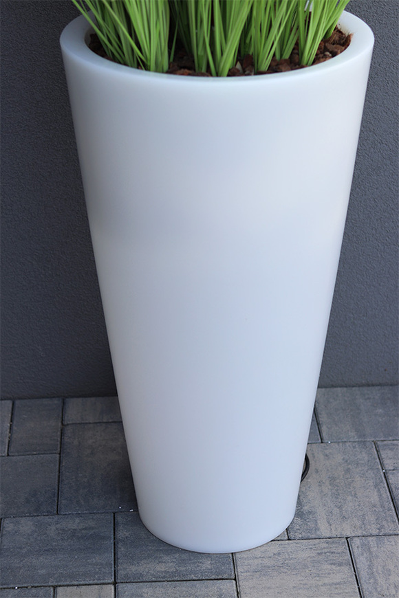 Dandelion Light 2, trawa w podświetlanej donicy z dmuchawcami, wys. 190cm