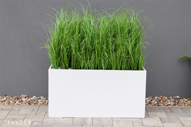 Fiberglass Grande Premium, sztuczne trawy w eleganckiej donicy, wys. 110cm