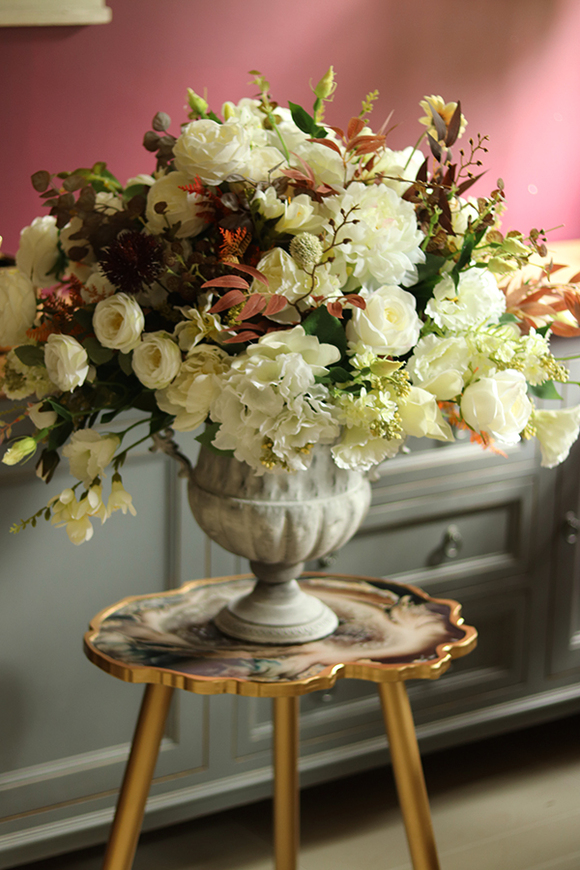 elegancka kompozycja Palazzo Marsylia, w metalowym pucharze, wys.67cm