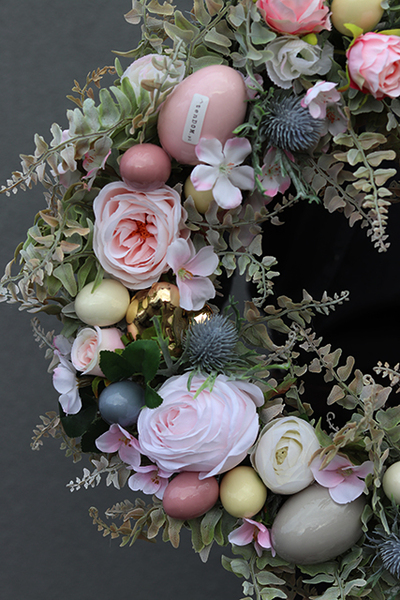 Green Canoe Pastels, wianek wielkanocny do dekoracji, śr.35cm