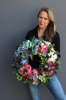 Caryca Katarzyna Lux, duży wianek na drzwi, śr.55cm 