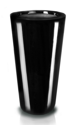 Fiberglass donica Tube Black 44x92cm