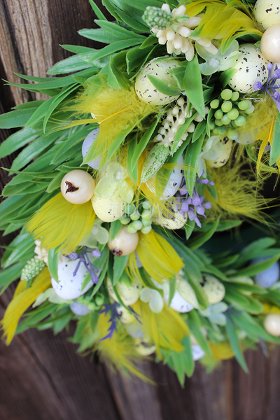 dekoracyjny wianek wielkanocny Naturalna Wiosna 2, śr.28cm 