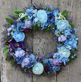 dekoracyjny wianek Niebieska Aura, śr.40cm