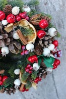 bożonarodzeniowy wianek / dekoracja Pomarańcze, śr.27cm  