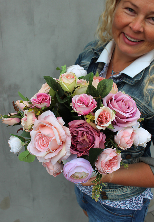 Bellina, dzban glamour z kwiatami, wys.38cm