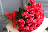 bukiet 25-ciu czerwonych róż, Love, wys. 60cm 