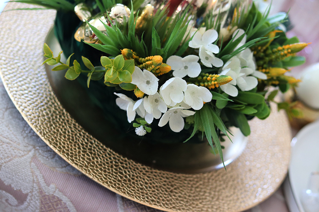 Pióra Glamour, Złoto, wielkanocny stroik, śr. 28/30cm