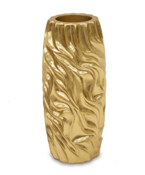 bardzo efektowny złoty wazon, Nimfa, wys.61cm