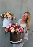 Beatrycze flowerbox, kompozycja kwiatowa, wys.43cm