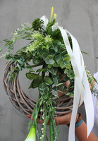 Bogini, wianek / kompozycja nagrobna, dł.70cm 