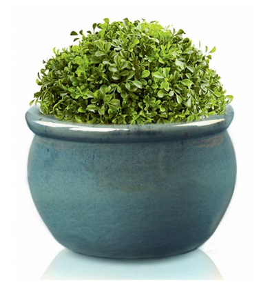 Viet, okrągła donica w kolorze morskim, wym.38x25cm