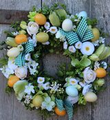 Stokrotki wielkanocny wianek na drzwi / stroik na stół, śr.30cm 