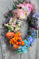 cudowna Letnia Tęcza, wianek na drzwi, śr.38cm  