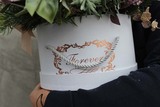 Fioletowa Zima, box świąteczny / stroik, wys.35cm