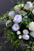 Agnes, elegancki flowebox z białymi różami, wys.50cm