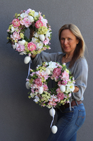 Reja, elegancki wielkanocny wianek z jajeczkami, śr.40cm 