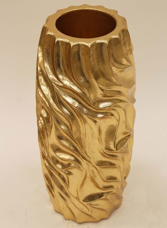 bardzo efektowny złoty wazon, Nimfa, wys.61cm