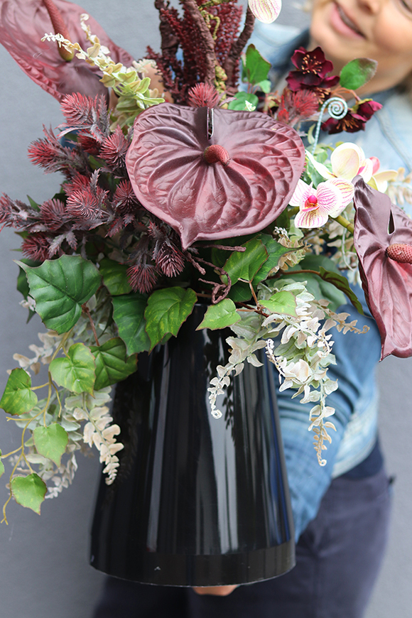 kompozycja nagrobna z anturium