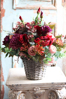 bogaty kosz z jesiennymi kwiatami, Jessica, wym. 46x45cm   