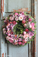 bardzo elegancki wianek na drzwi Bogactwo Natury Pink, śr.32cm 