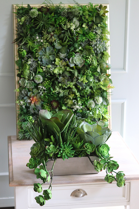 Anrato Steel, kompozycja z sukulentami w stalowej donicy, wys.28cm