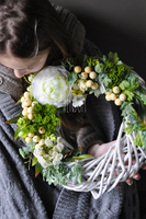 Pani Wiosna wianek na drzwi, śr.38cm  