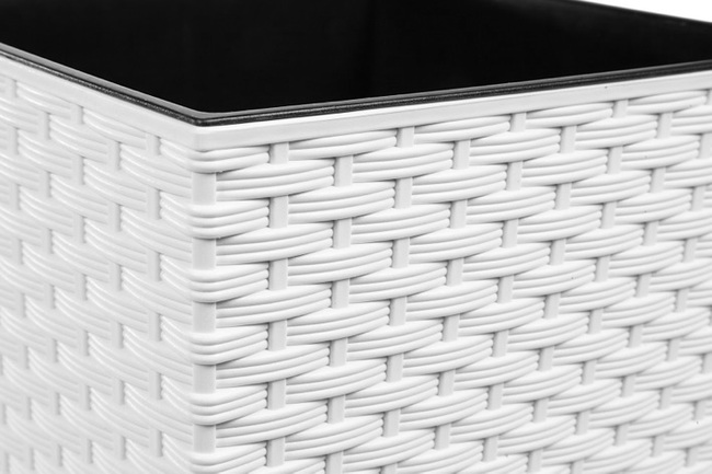 Fantasy donica rattan biała 30x57cm