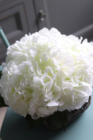 bogaty kosz Satra z białymi hortensjami, wys. 22 cm, mniejszy 