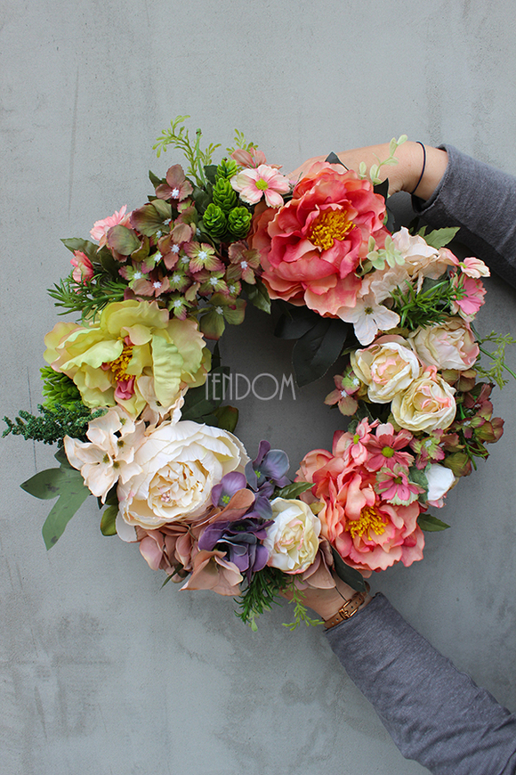 Caryca Katarzyna Extra efektowny wianek na drzwi, śr.40cm 